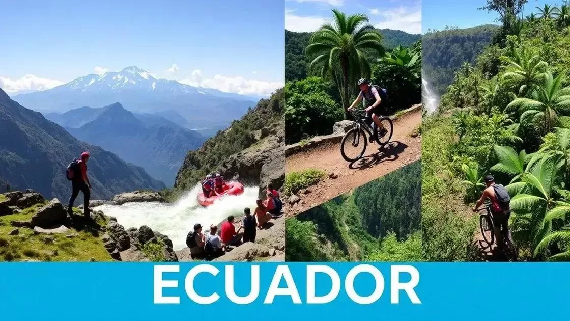 Melhores meses para turismo de aventura