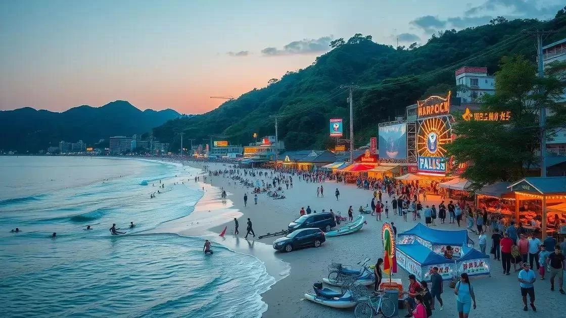 verão: praias, montanhas e vida noturna agitada