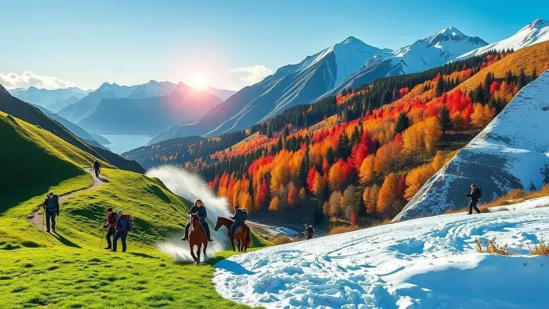 atividades de aventura em cada estação