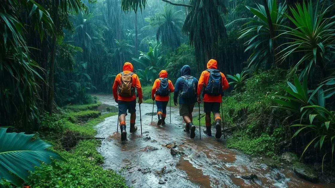 Como a estação chuvosa afeta o turismo de aventura