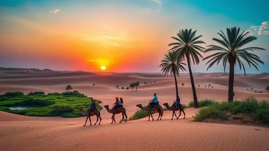 Experiência no deserto: oásis e passeios de camelo