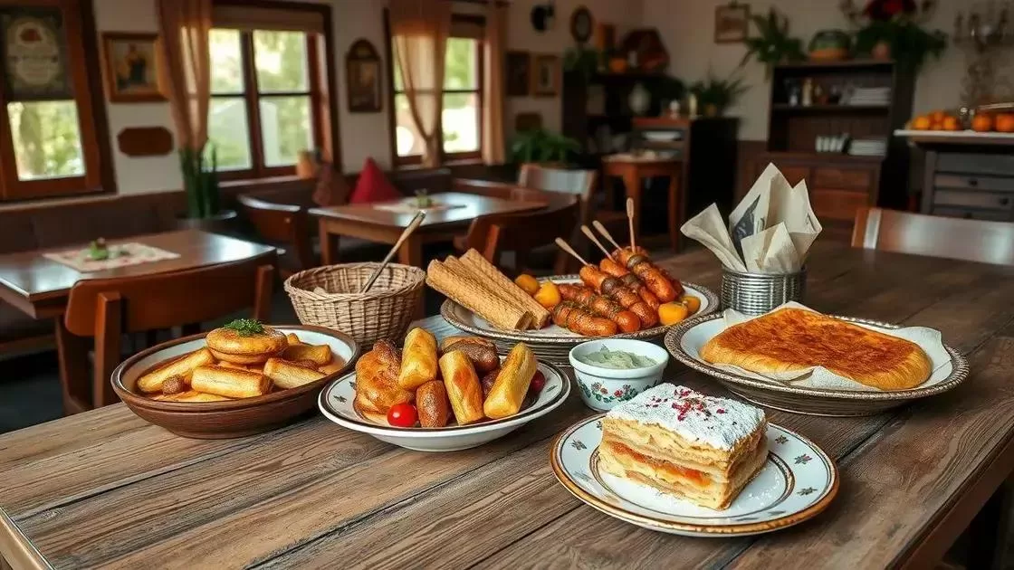 Experiências gastronômicas típicas do país