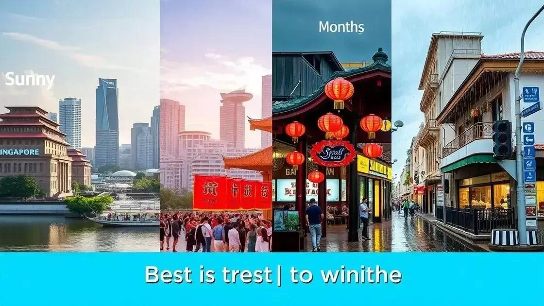 melhores meses para visitar Singapura e aproveitar ao máximo melhores meses para visitar Singapura e aproveitar ao máximo