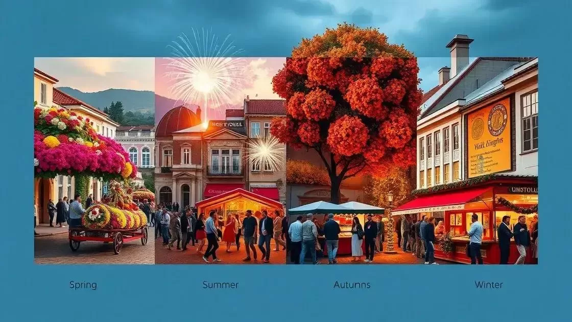 os eventos culturais que animam cada estação