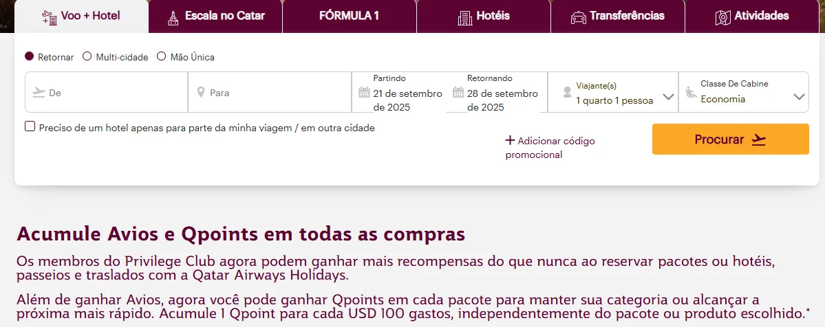 Como acumular Avios com a QatarComo acumular Avios com a Qatar