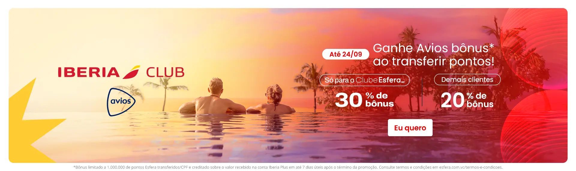 Transferência pontos Esfera para Iberia com bônus de até 30% 2 Transferência pontos Esfera para Iberia com bônus