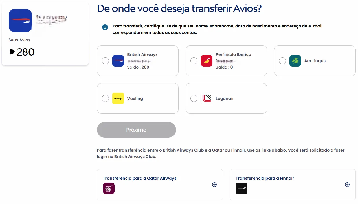 acumular Avios com British acumular Avios com British
