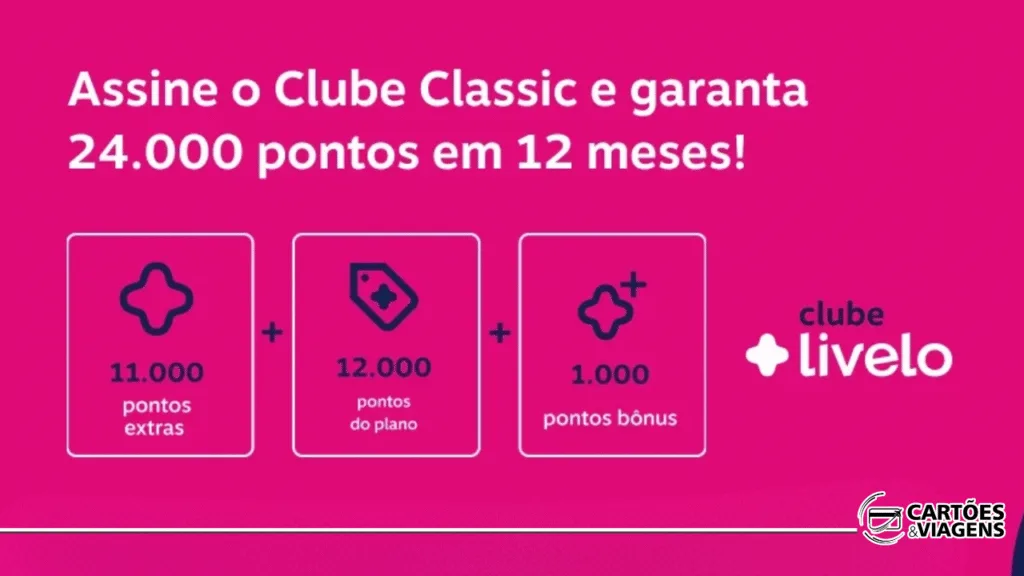 Clube Classic com bônus: acumule 24.000 pontos em 12 meses! 7 Clube Classic com bônus