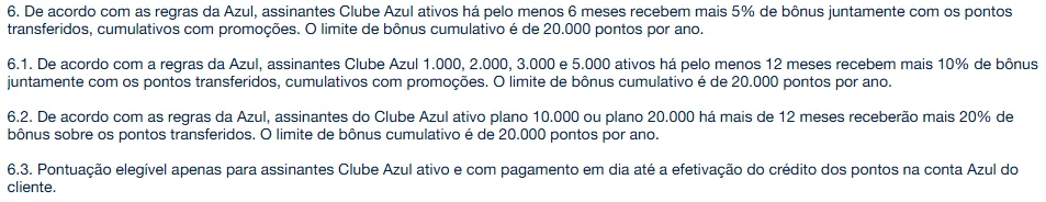 Pontos da Caixa para Azul com Bônus