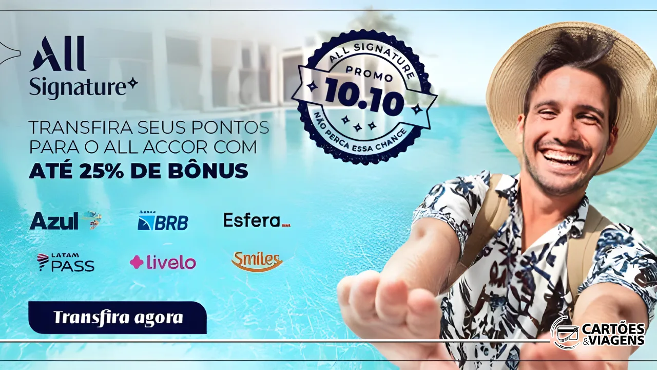 Transferência de pontos ALL com bônus: ganhe até 25% extras até 17 de outubro!