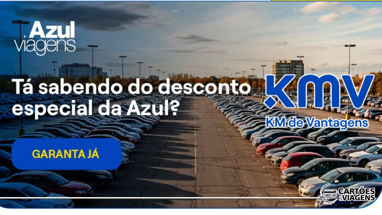 Bônus KMV e Azul Viagens: Ganhe 12% de Desconto no Aluguel de Carro