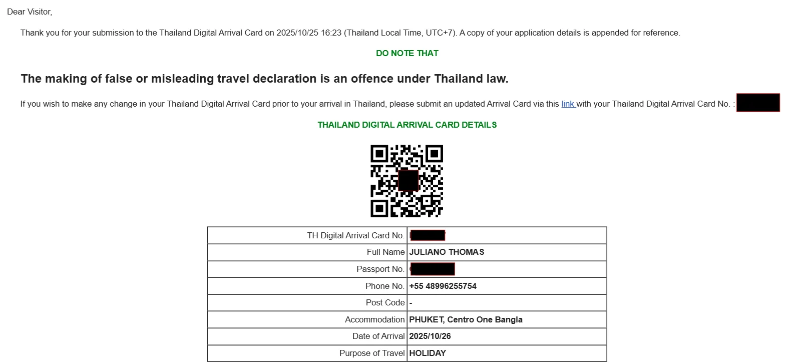 Imigração na Tailândia 2025 