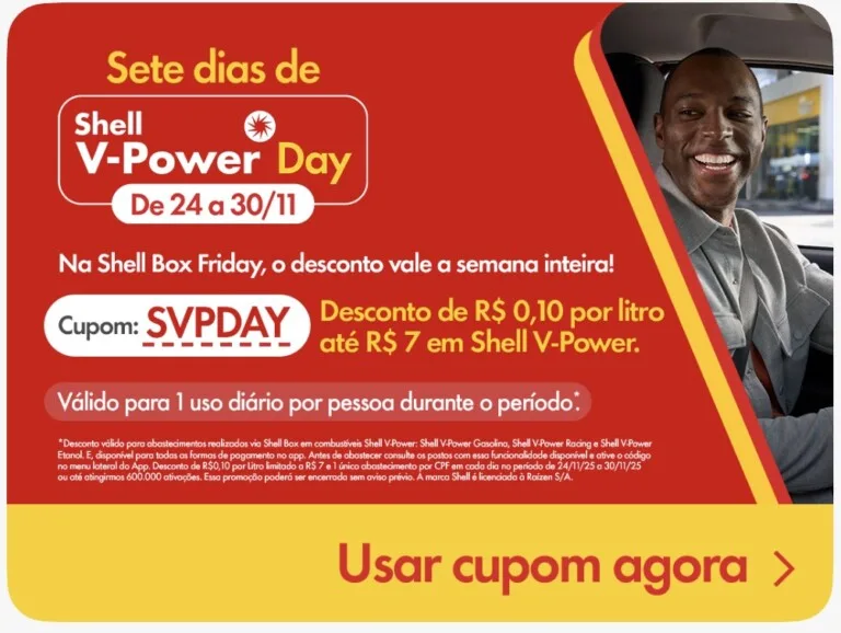 Novo Cupom Shell Box