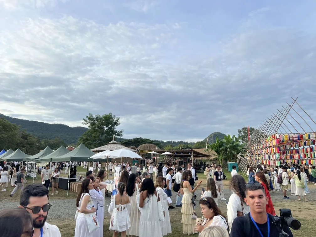 Festas Lanternas dentro do local