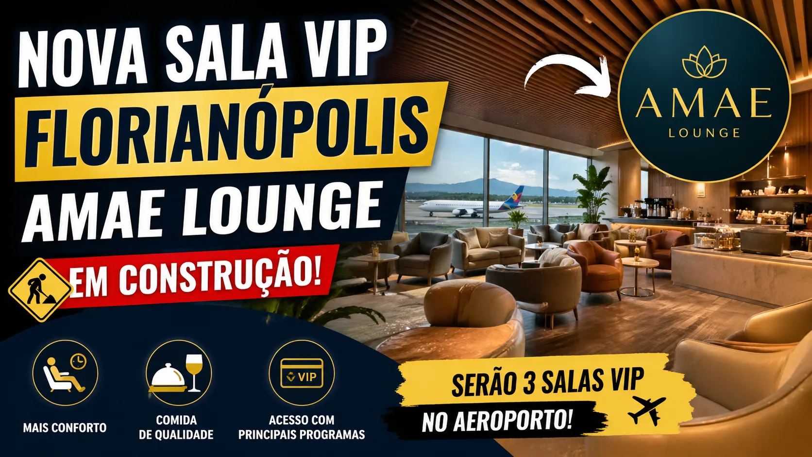AMAE Lounge Florianópolis: nova sala VIP promete elevar o nível do aeroporto