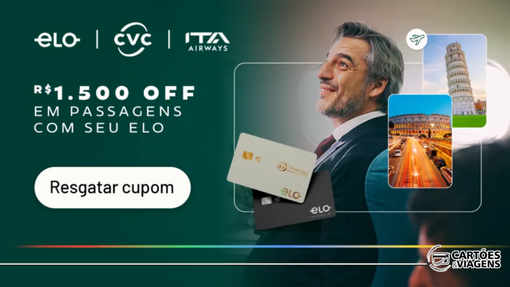 Promoção Elo ITA e CVC: Ganhe R$ 1.500 de desconto em passagens internacionais 9 Promoção Elo ITA e CVC