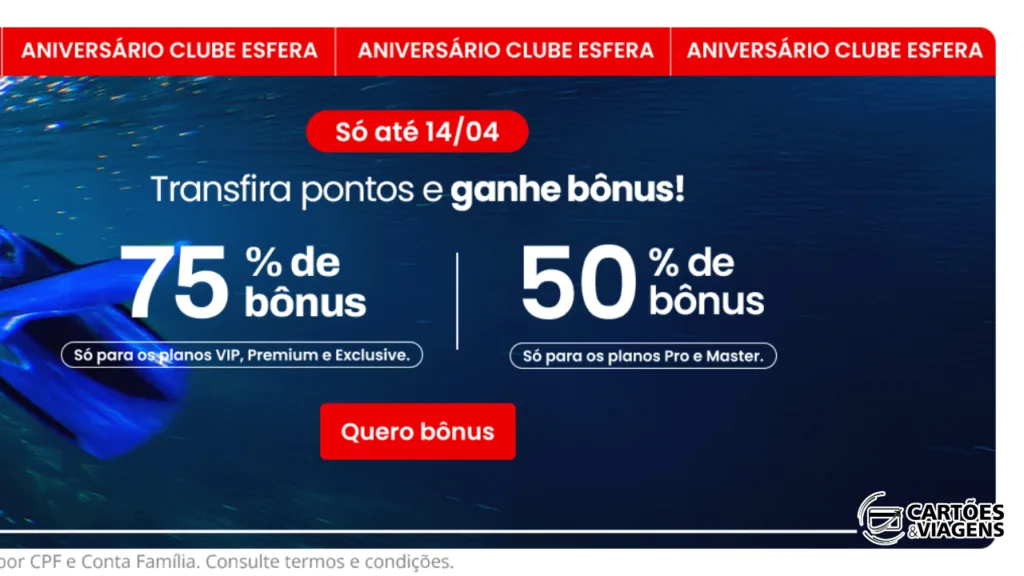 Transferir pontos Esfera para Smiles