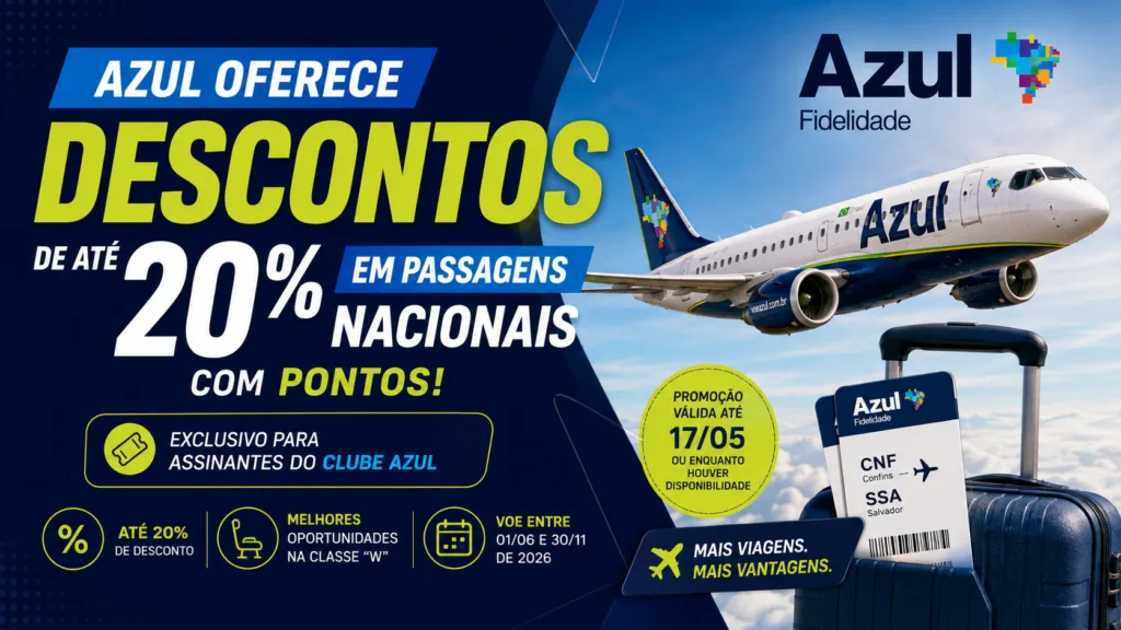 Azul oferece descontos