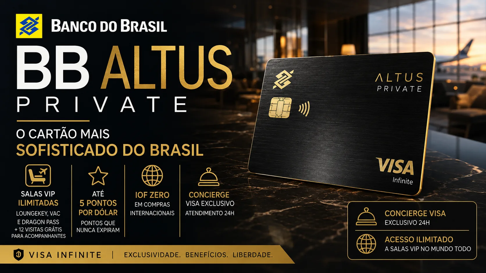 BB Altus Private: até 5 Pontos por Dólar, IOF Zero e Salas VIP
