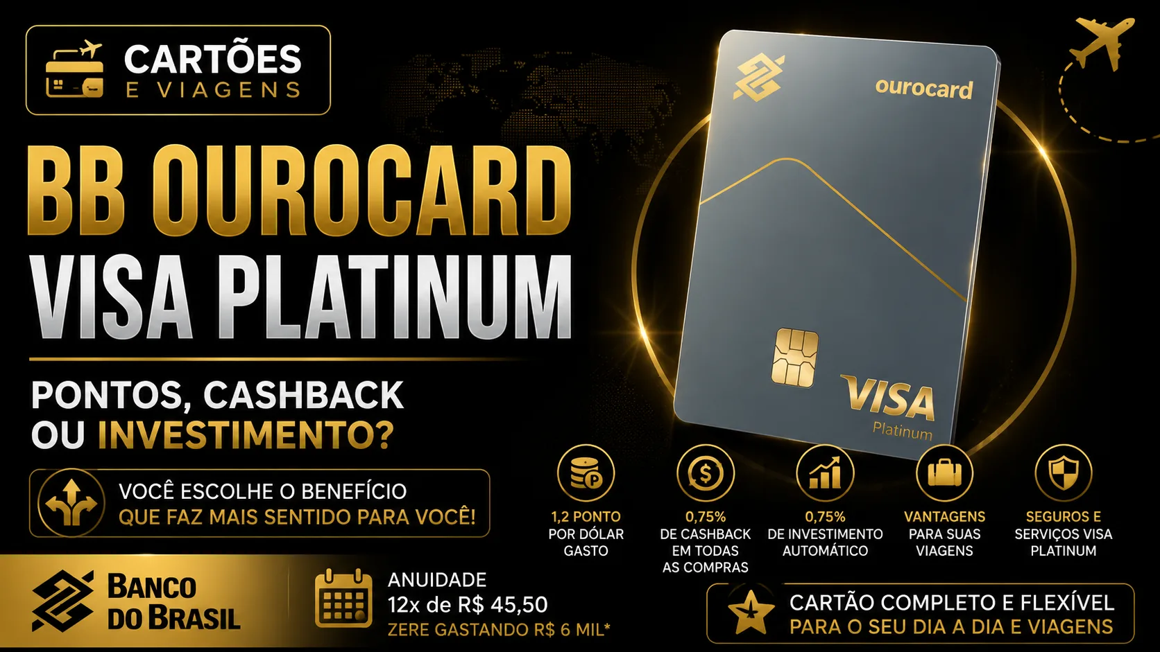 BB Ourocard Visa Platinum: vale a pena? Benefícios, pontos, cashback e como funciona