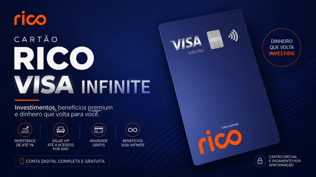 Cartão Rico Visa Infinite: vale a pena? Veja benefícios, investback, salas VIP e como pedir o seu 5 Cartão Rico Visa Infinite