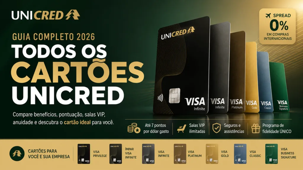 Todos os Cartões Unicred: Guia Completo dos Cartões de Crédito Unicred em 2026 10 Cartões Unicred