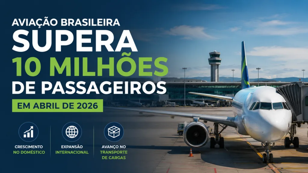 Crescimento setor Aéreo Brasileiro: aviação supera 10 milhões de passageiros em abril de 2026 3 Crescimento setor Aéreo Brasileiro