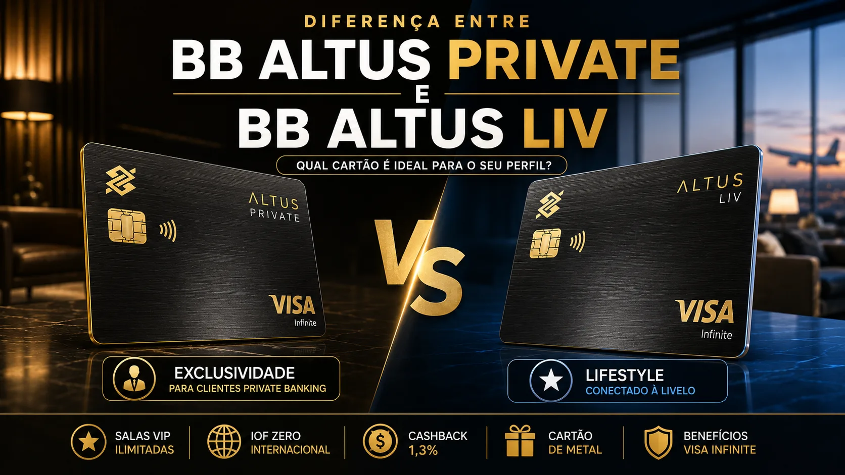Diferença entre BB Altus Private e BB Altus Liv: entenda a Diferença entre os 2 cartões premium do Banco do Brasil