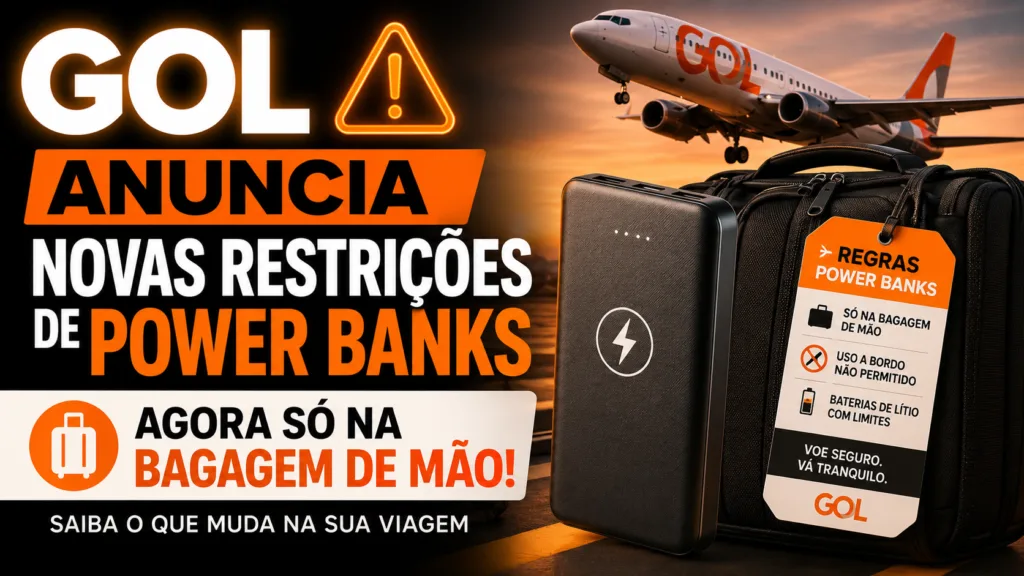 GOL anuncia novas restrições de Power Banks : Nova Regra em 2026 4 GOL anuncia novas restrições de power banks