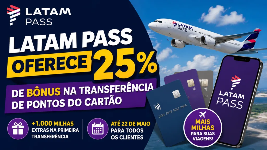 Latam Pass oferece 25% de bônus na transferência de pontos do cartão; veja como participar 10 Latam Pass oferece 25%
