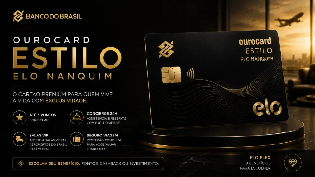 BB Ourocard Estilo Elo Nanquim vale a pena? Benefícios premium, salas VIP e concierge 4 Ourocard Estilo Elo Nanquim