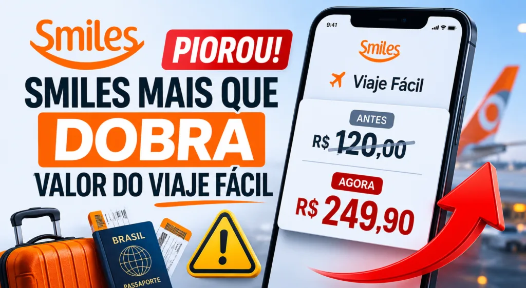 Smiles dobra valor Viaje Fácil: taxa dispara e revolta clientes do programa 10 Smiles dobra valor Viaje Fácil