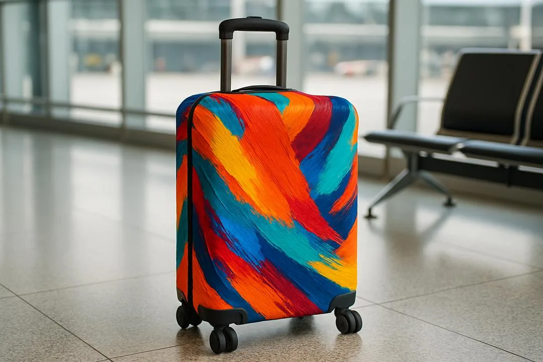 PROMOÇÃO! Capa para Mala de Viagem Abstrato: Nunca mais perca sua mala de vista