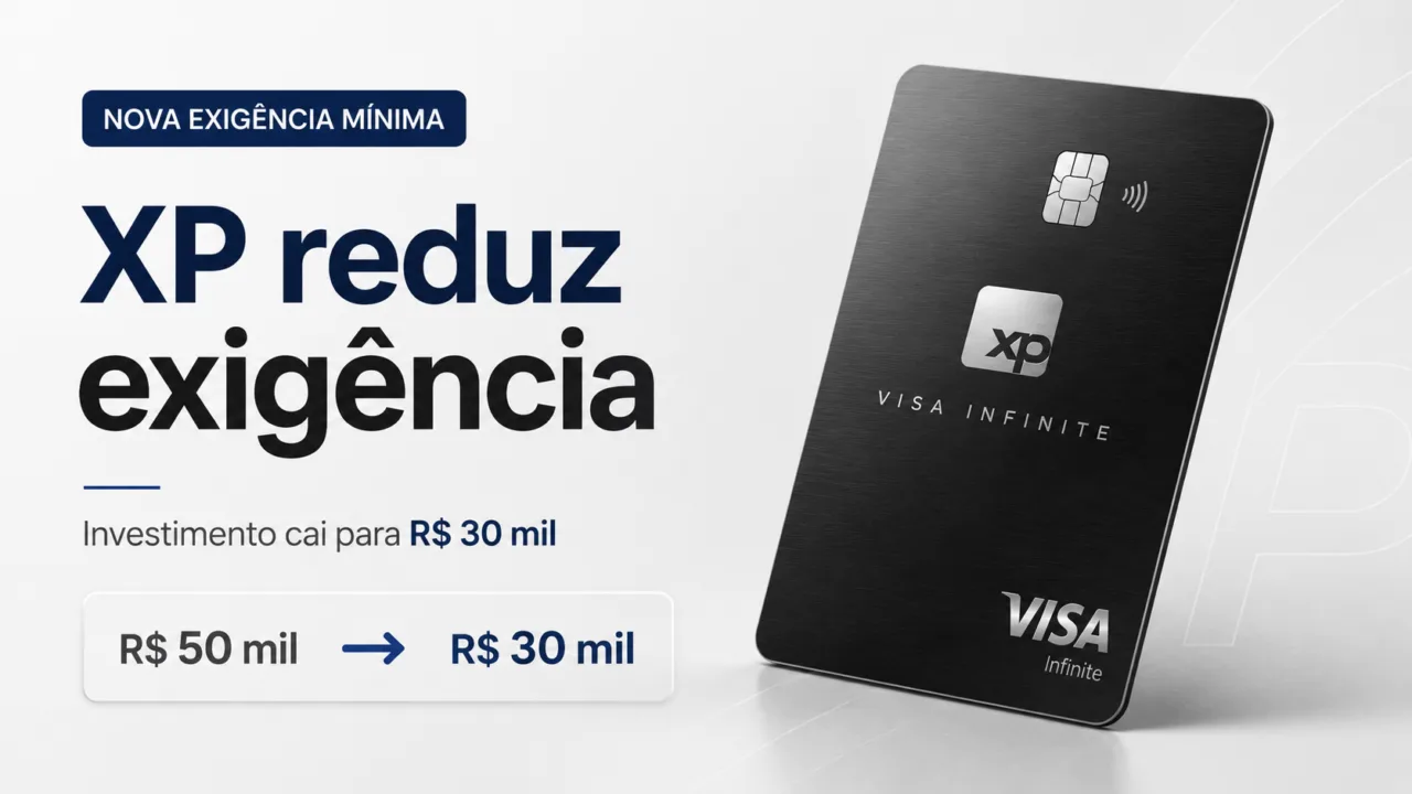 Cartão XP nova exigência mínima