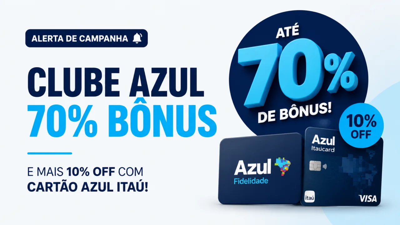 Clube Azul 70% Bônus