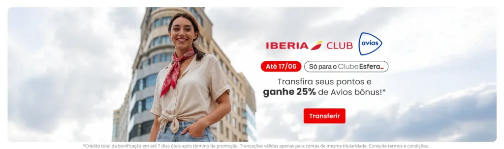 Esfera Iberia Plus 25% Bônus