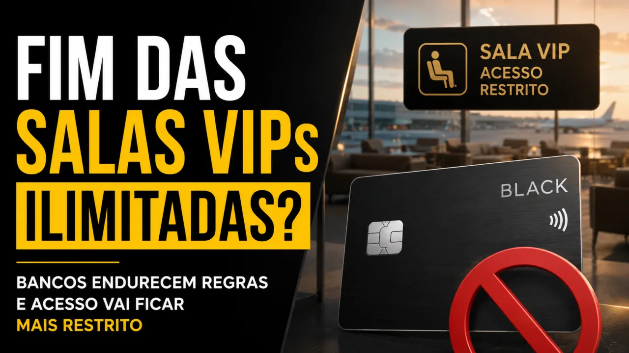 Fim das Salas VIPs Ilimitadas? A nova realidade dos cartões Black está chegando em 2026 8 Fim das Salas VIPs Ilimitadas