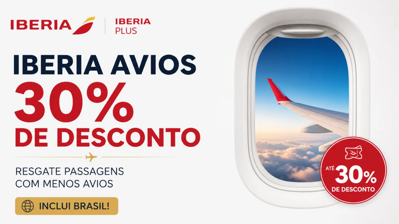 Iberia Avios 30% de desconto