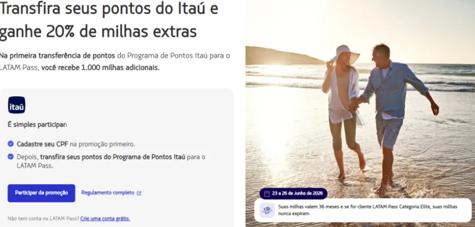 LATAM Pass 20% de bônus
