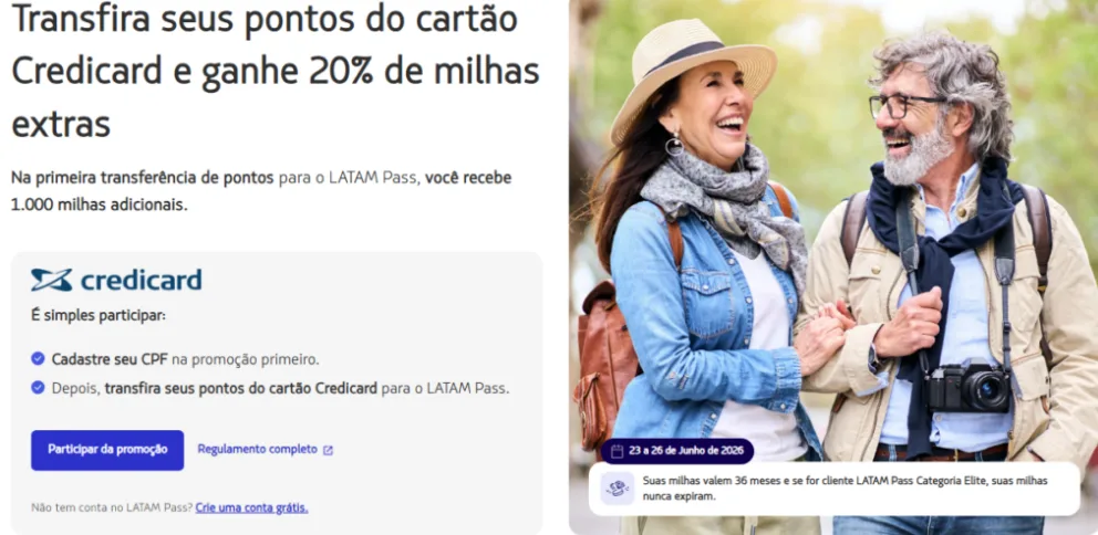 LATAM Pass 20% de bônus