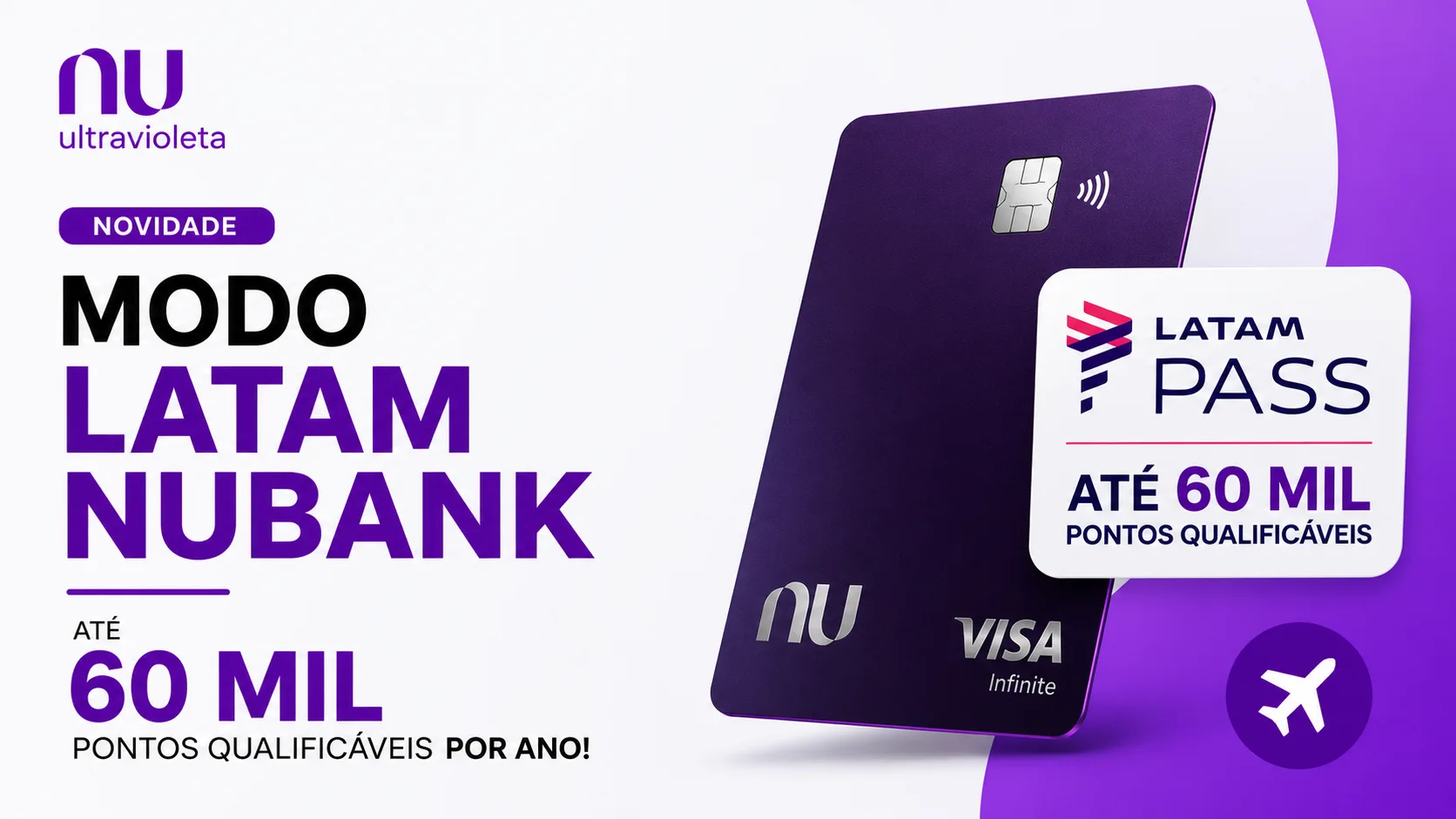 Modo LATAM Nubank: Nova Função Permite Acumular Até 60 Mil Pontos Qualificáveis por Ano