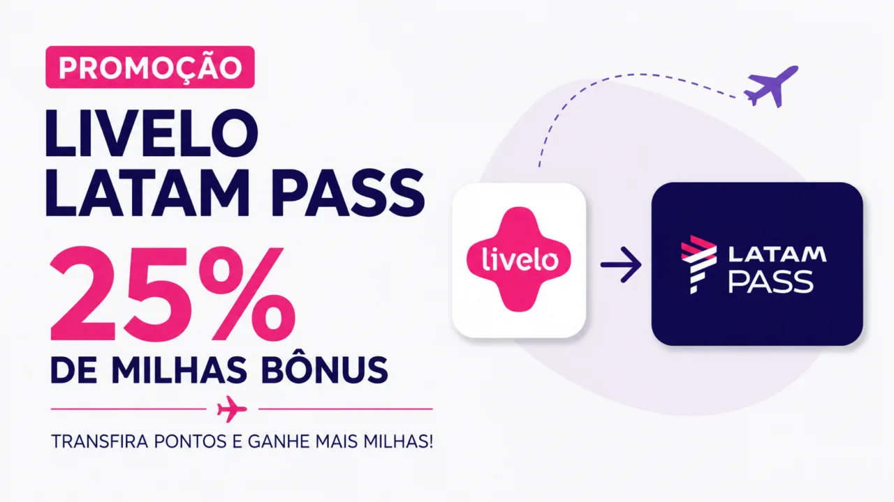 Promoção Livelo LATAM Pass 25% bônus