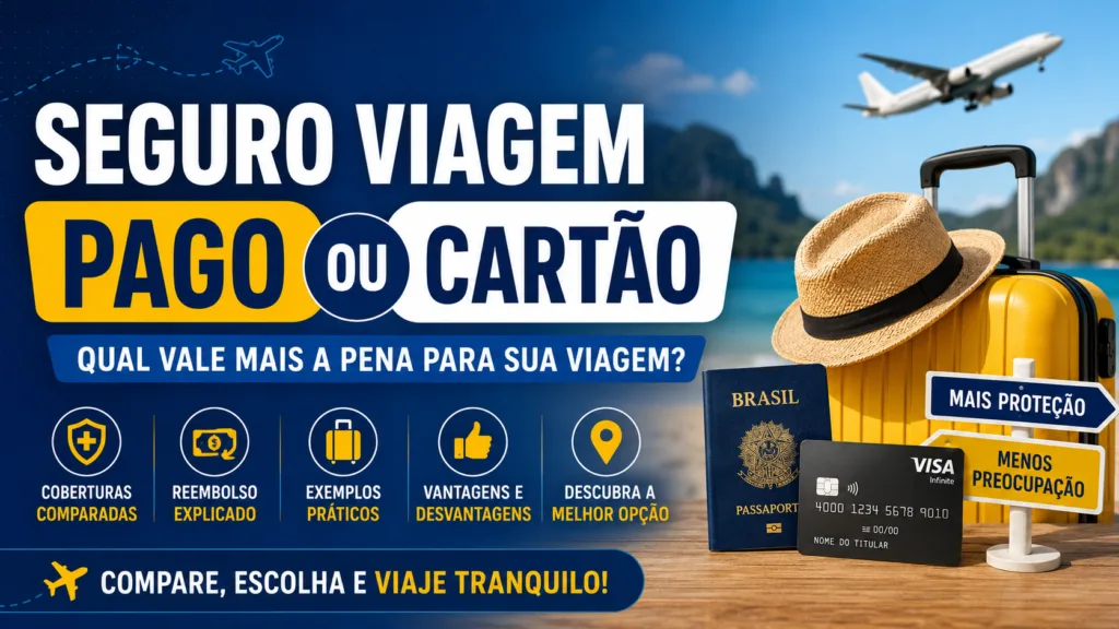 Seguro Viagem Pago ou Cartão
