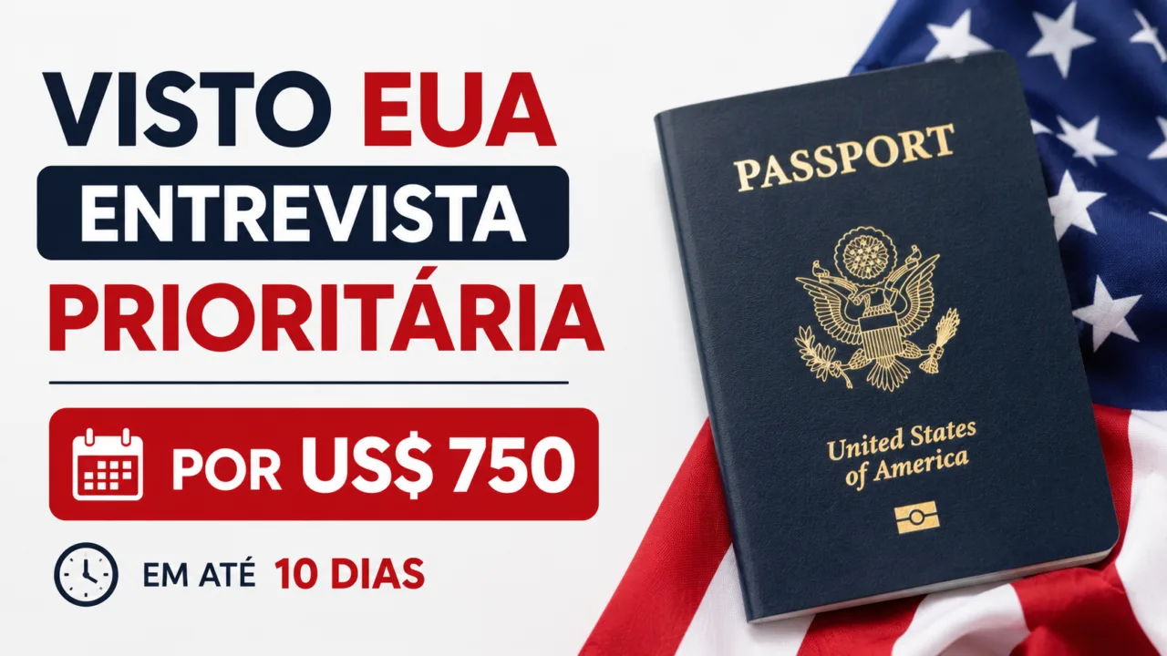 Visto EUA prioritário US$ 750