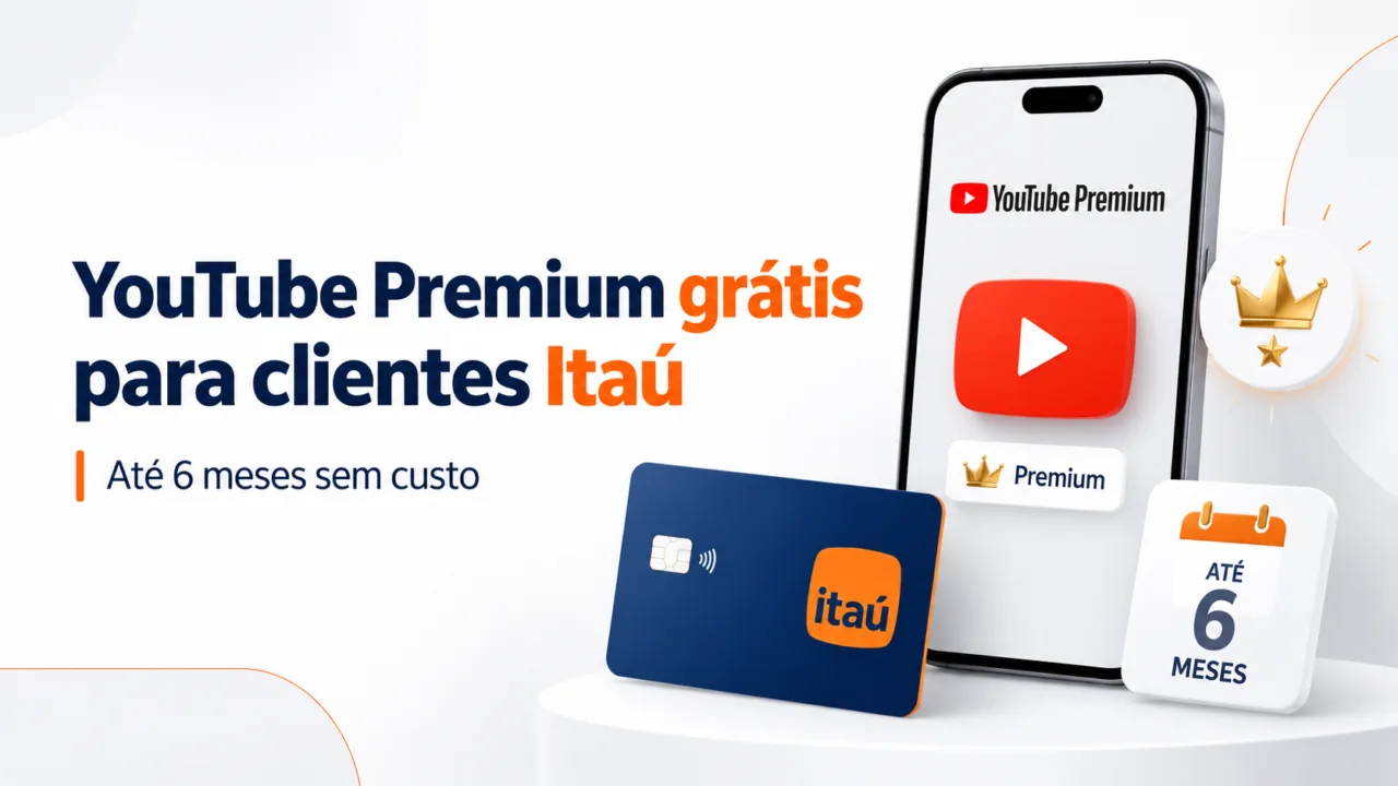 YouTube Premium grátis Itaú