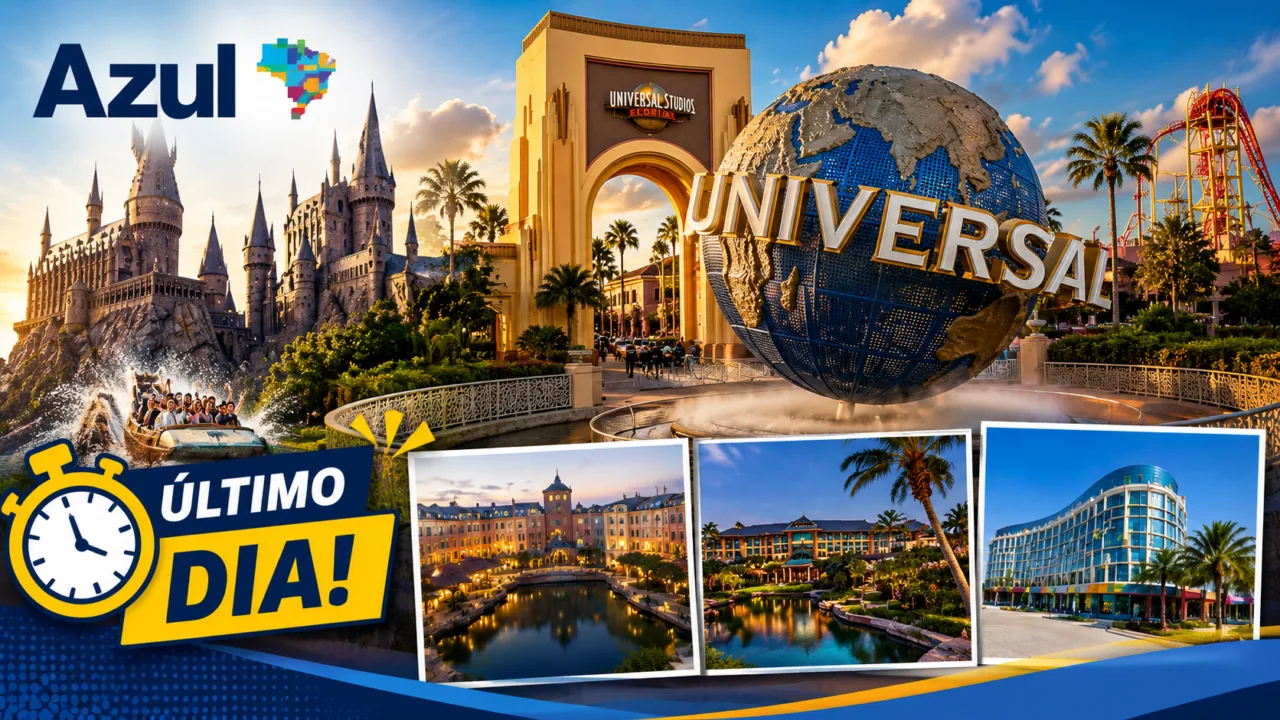 Azul Universal Orlando: ganhe até 20 pontos por real em hotéis e ingressos pela Azul Viagens 3 Azul Universal Orlando