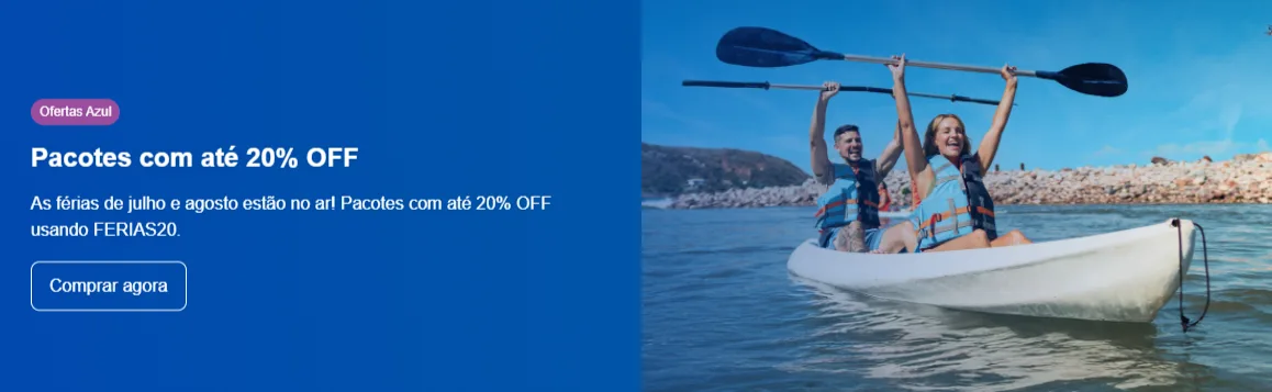 Azul Viagens 20% OFF