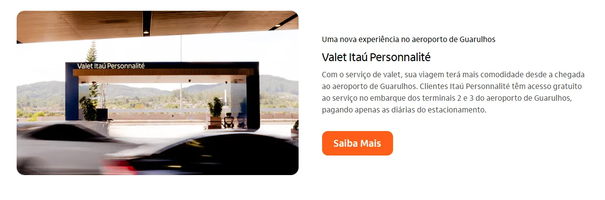 Itaú Personnalité Experiências