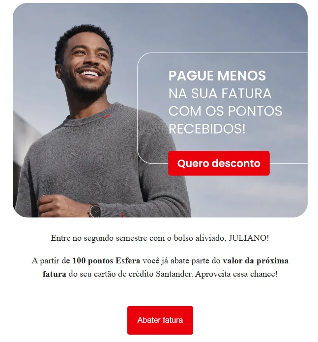 Esfera oferece R$ 19 por mil pontos