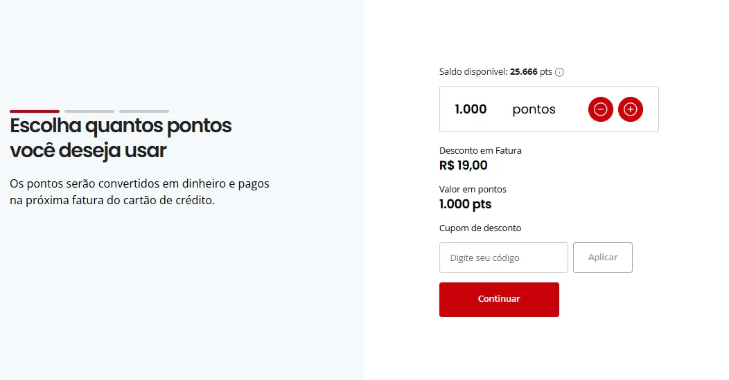 Esfera oferece R$ 19 por mil pontos